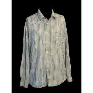 Tommy Bahama 100% Silk Long Sleeve Shirt Mens Size Large Button Down‎ Striped